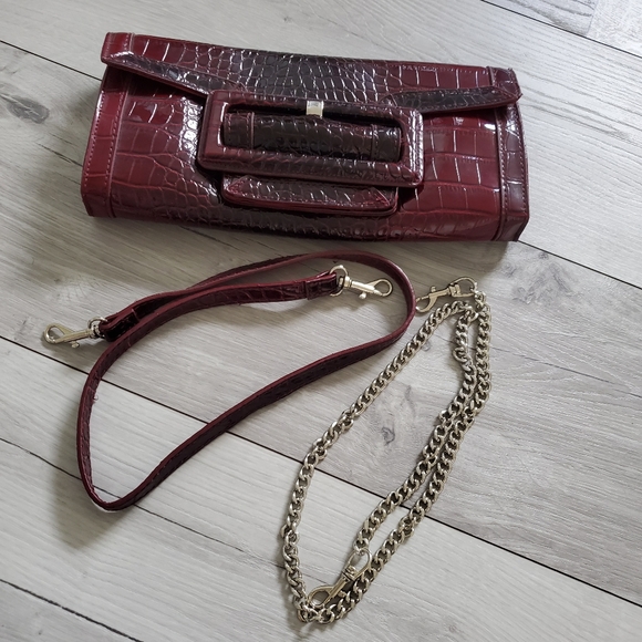 3 pc set WHBM shoes bag and belt ombre croc print - Picture 3 of 6